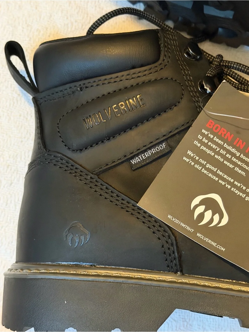 Wolverine Waterproof Leather Work Boots Black Men’s 9.5 NWT